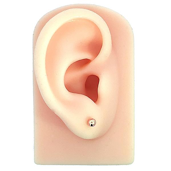 ピアス 4mm ボールピアス 18kピンクゴールド 両耳 1ペア レディース