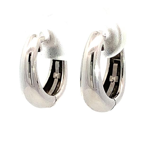 18金 地金のみ フープピアス ぽってり 地金ぴやす K18 バネ式 バネ