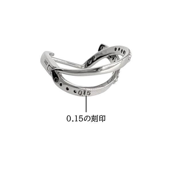 K18WG ダイヤモンドフープピアス レディース 両耳 バネキャッチ 4月 誕生石 ピアス 輪っか ホワイトゴールド 爆買の画像