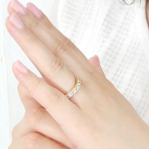 18金 エタニティリング 一文字 シンプル 人気 定番 指輪 18k ゴールド