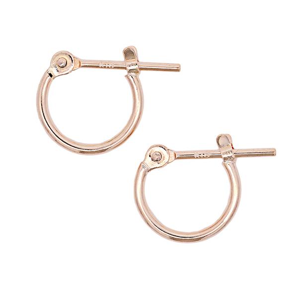 18金1mm×8mm フープピアス 小さめ ゴールド シンプルピアス 人気 トレンド プレゼント 極細フープピアス 日本製 普段使い ピヤス ぴあす 爆買の画像