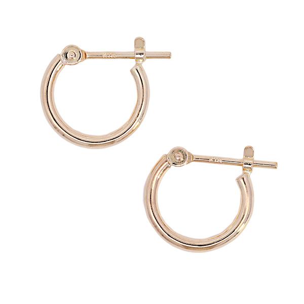 フープ 輪っか 18金 幅1.5mm 直径10mm フープピアス パイプピアス 定番 日本製 1ペア 両耳用 1.5mm×10mm ピヤス ぴあす 爆買の画像