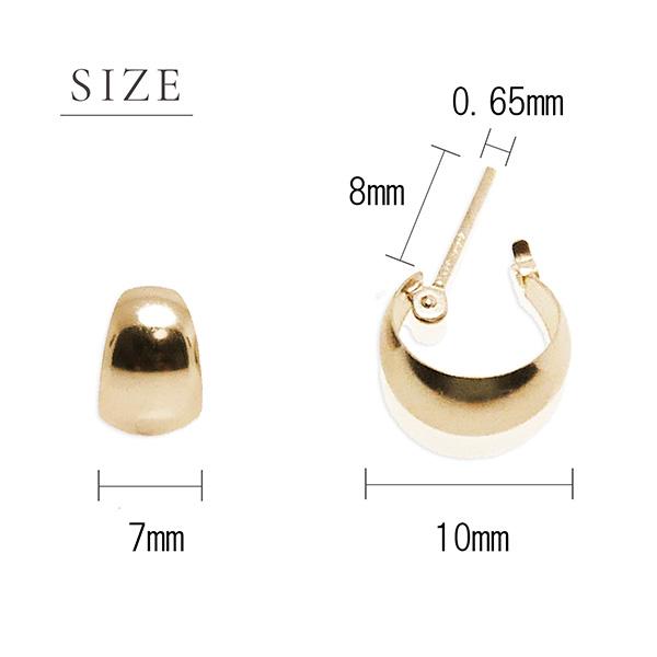 発送まで3〜4ヶ月】月甲ピアス 月形 フープピアス 18金 ゴールド 発送まで3〜4ヶ月】月甲ピアス 月形 フープピアス 18金 ゴールド