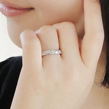 ウェーブリング ダイヤモンド プラチナ スイートテン pt900 0.5ctUP