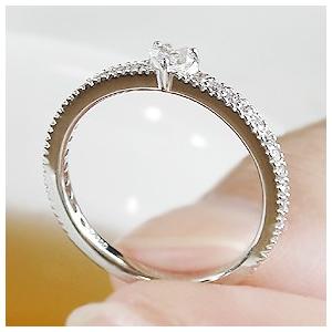 プラチナ ダイヤモンドリング ハートシェイプ 0.1ct リング 指輪