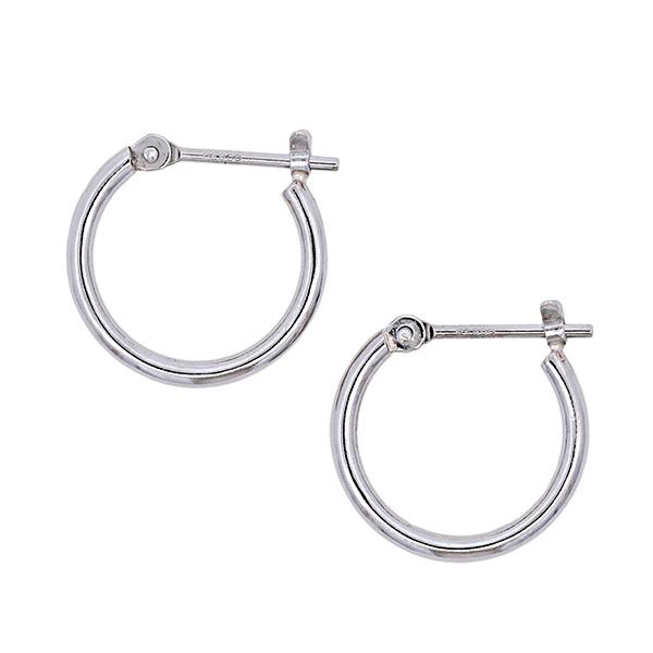 PT900 1.5mm×13mm フープピアス ピアス プラチナ 輪っか 地金 1ペア