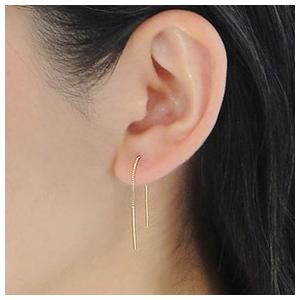 アメリカンピアス 18金イエローゴールド k18YG シンプル 60mm 人気 