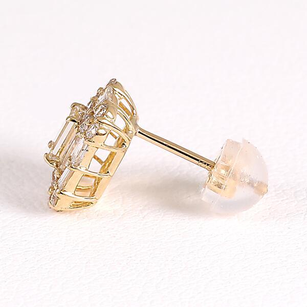 K18YG 0.8ctUP ジュエリー バケット ダイヤモンド ピアス K18YG 0.8ctUP ジュエリー バケット ダイヤモンド ピアス