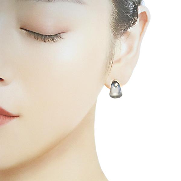 プラチナ 月甲ピアス10mm×15mm PT900 ピアス シルバー 月型甲丸 月甲 月甲型 甲丸 フープピアス シンプル  ジュエリー アクセサリー 爆買の画像
