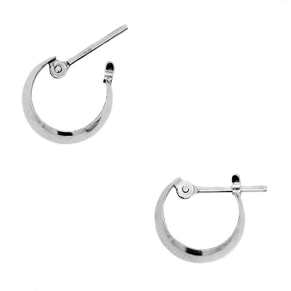 月型ピアス プラチナ 月形 5mm×10mm 月甲 地金ピアス 両耳 レディース