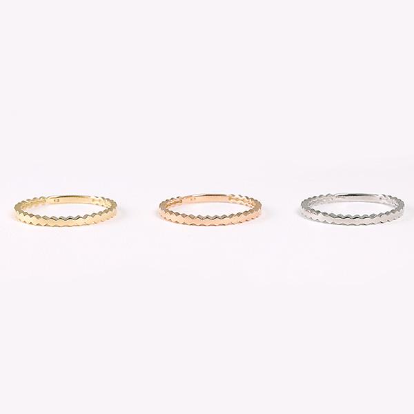 プチハニカムリング 18金YG かわいいファッションリング 18k プチハニカムリング 18金YG かわいいファッションリング 18k