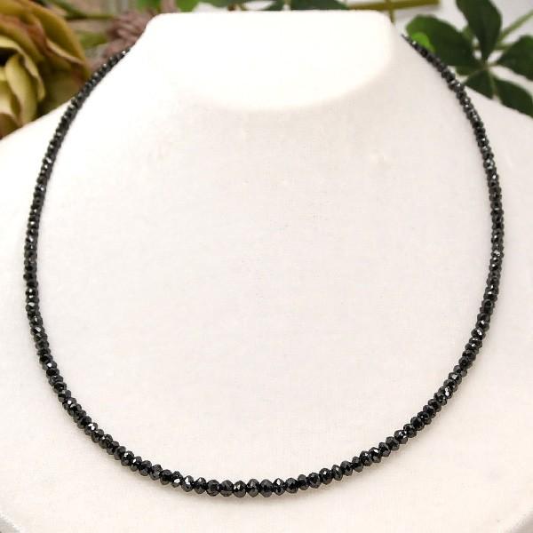 30ct ブラックダイヤモンド ネックレス　美しい漆黒の贅沢の画像
