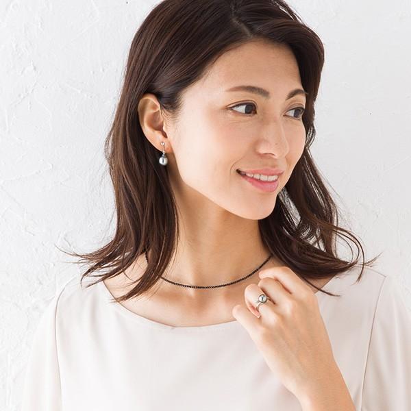 ブラックスピネルネックレス ブラックダイヤを連想させるA級品の