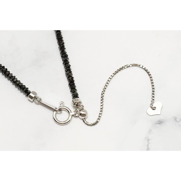 ブラックダイヤモンドネックレス k18wg 留め具 K18WG ディスクカット ブラックダイヤモンド 20ctアップ