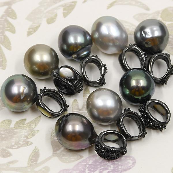 10mm 黒蝶真珠 ペンダントトップ 凛と輝く存在感！ブラックでまとめた 