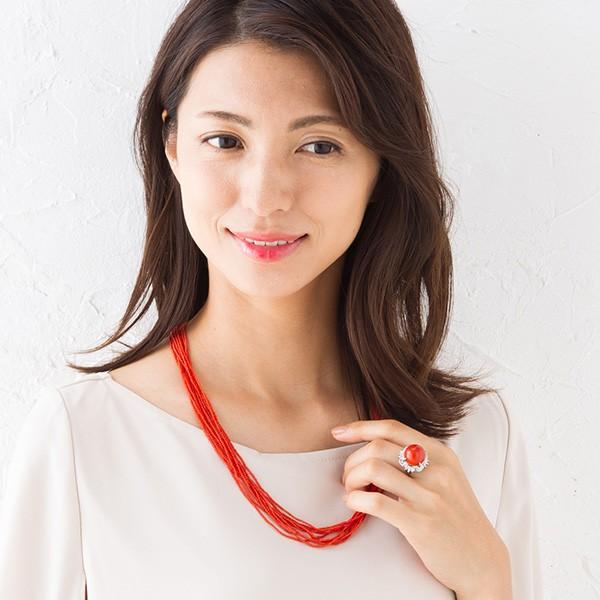 日本産 血赤珊瑚&ダイヤモンドプラチナ900リング 天然色 鑑別 日本産 血赤珊瑚&ダイヤモンドプラチナ900リング 天然色 鑑別