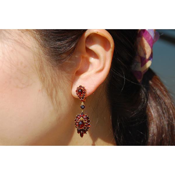 禄山 K18 ガーネット ピアス(両耳用) 禄山 K18 ガーネット ピアス(両耳用)