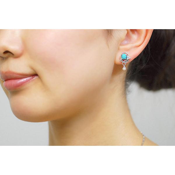 現行37,400円【碌山】オパール・ターコイズ・シードパール ピアス 現行37,400円【碌山】オパール・ターコイズ・シードパール