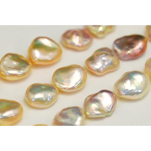 サイズアップ版】 メタリックバロック淡水真珠ピアス イヤリング