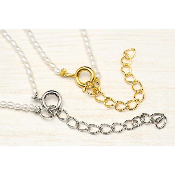 ケシパールネックレス、極小 極小ケシパールのネックレス/アジャスターチェーン付 ネックレス