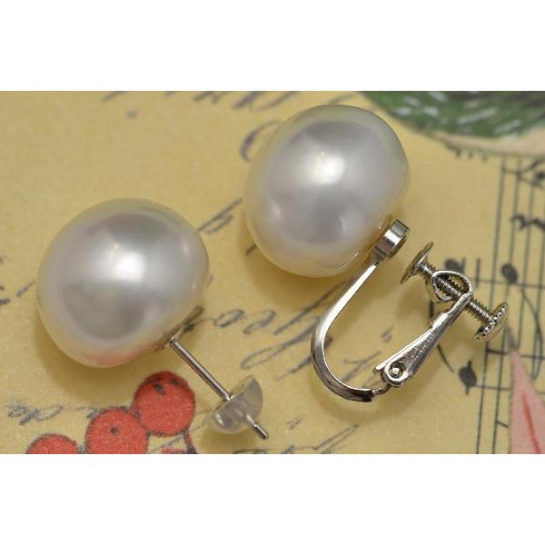 も*も様 ルコリエ　特大 13mm ホワイト ボタン 淡水真珠 ピアス k18 ルコリエ 特大 13mm ホワイト ボタン 淡水真珠 ピアス k18