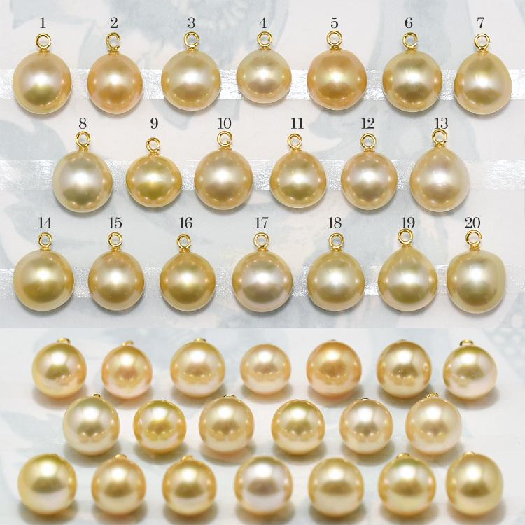 シックで華やかな9mmシャンパン白蝶真珠ペンダントトップ 日常に