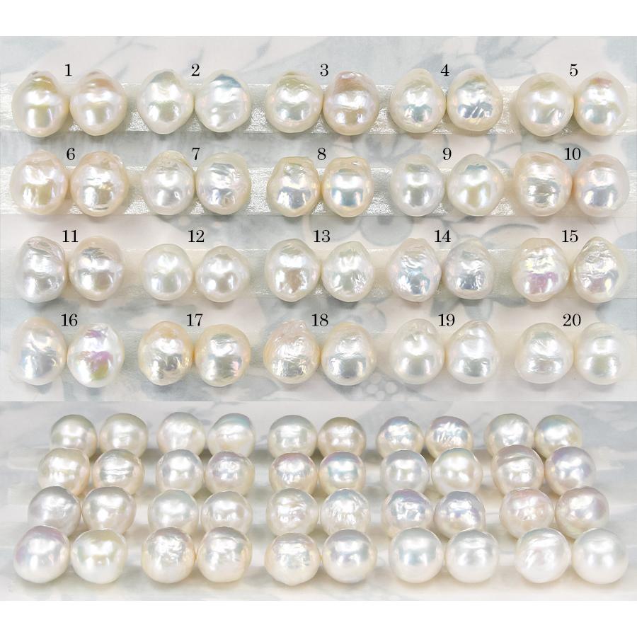 11mmバロックパール ピアス イヤリング K14GF 存在感抜群大珠パール