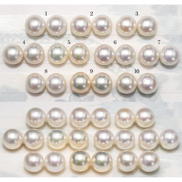 大玉10mmホワイト淡水真珠ピアス/イヤリング シャボン玉カラー浮かぶ大