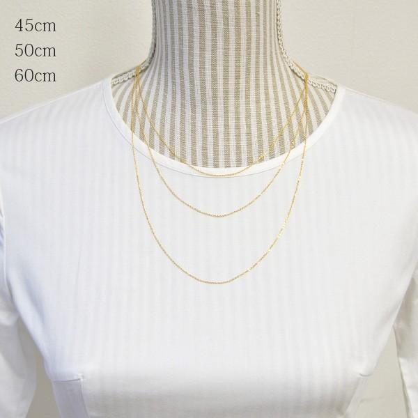 9金　イギリス輸入　ネックレス　40cm 英国バーミンガムホールマーク 9CT/ 9K イエローゴールド 2mm×50cm
