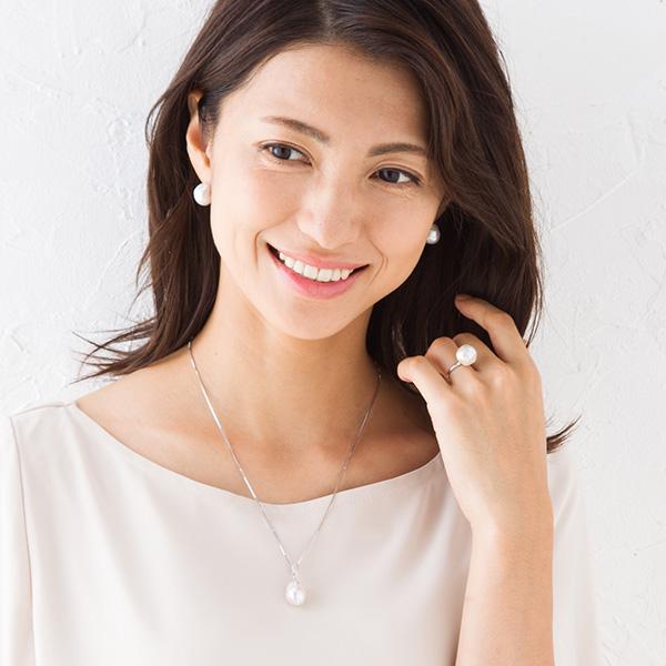 12mmバロック淡水真珠リング メタリックなてりの存在感抜群大珠パール