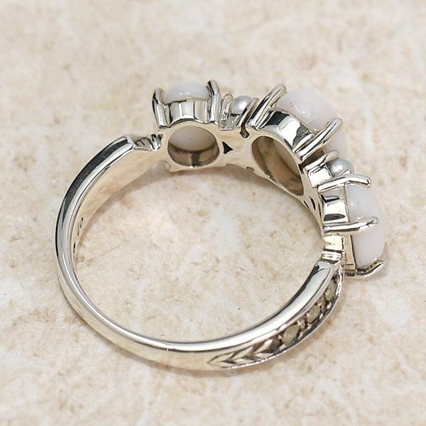 碌山 白珊瑚＆シードパールリング ぷっくりやわらかホワイト♪ RP