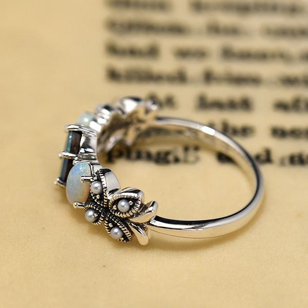 碌山 オパール シードパール リング RP 403R0078-BKOP : ルコリエYahoo