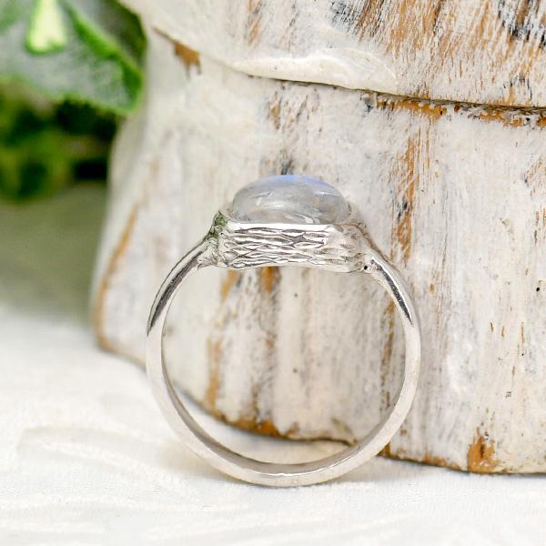 スクエアカボション 選べる天然石 リング ぷるんとキュートなカラー