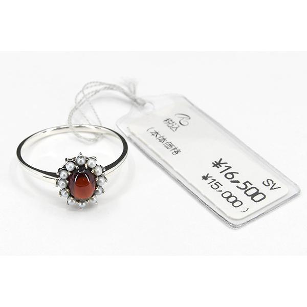 碌山 ガーネット シードパール リング 艶やかなワインレッド 204R0169