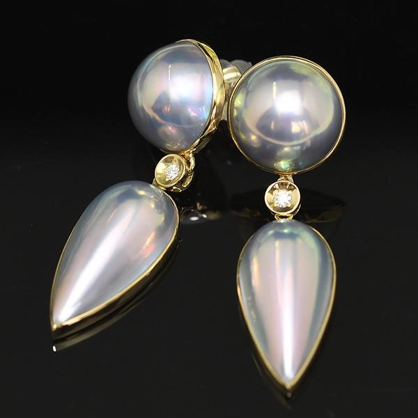 日本奄美大島最高級白マベピアス アクセサリー 