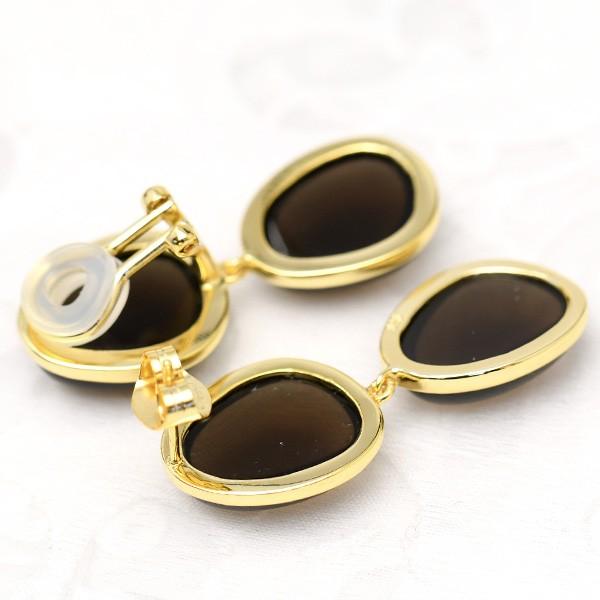 スモーキークォーツ ピアス イヤリング シックで合わせやすいブラウン