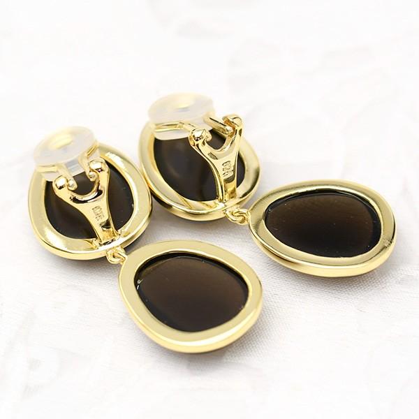 スモーキークォーツ ピアス イヤリング シックで合わせやすいブラウン