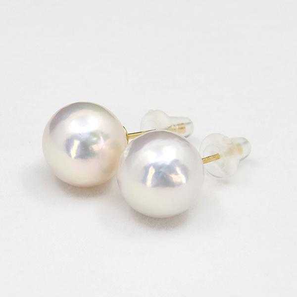 極てり 10mm バロック 淡水真珠 ピアス/イヤリング K14GF メタリックな