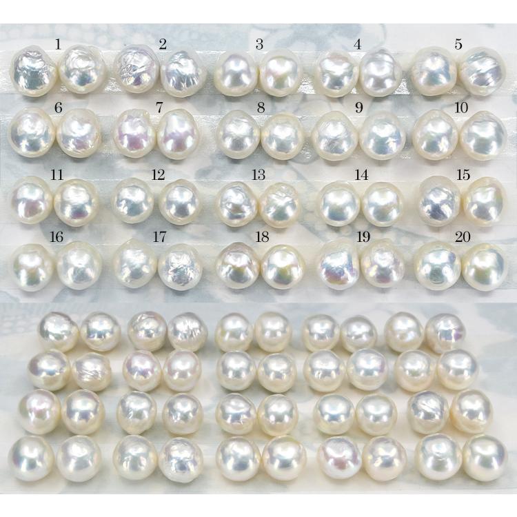 極てり 10mm バロック 淡水真珠 ピアス/イヤリング K14GF メタリックな