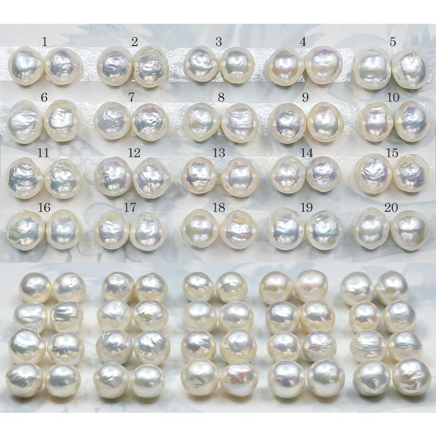 極てり 10mm バロック 淡水真珠 ピアス/イヤリング K14GF メタリックな