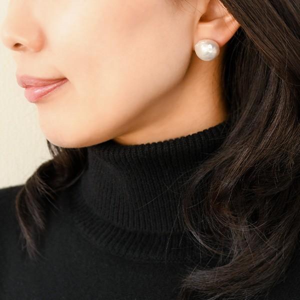 15mm バロック 淡水真珠 ピアス/イヤリング K18 K14 SV925 希少 15mm バロック 淡水真珠 ピアス/イヤリング K18 K14 SV925 希少