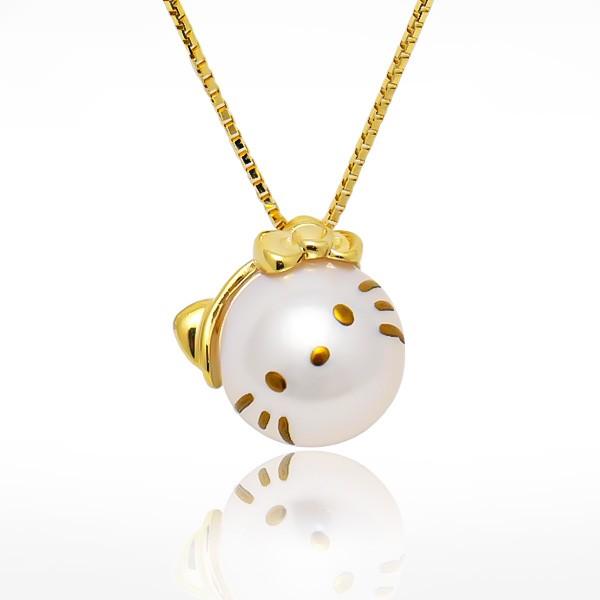 amkt様用　ハローキティこの世にただ一つのダイヤ真珠18WGペンダント amkt様用 ハローキティこの世にただ一つのダイヤ真珠18WG