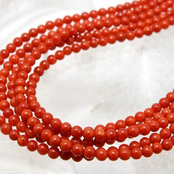 【希少】天然血赤珊瑚 5連 ヴィンテージネックレス 地中海 赤珊瑚 5連 ネックレス 鮮やかな赤がピリッと効く 胡渡珊瑚
