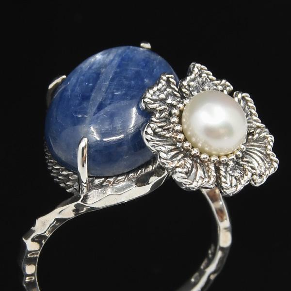 碌山 ウィリアムモリス マリーゴールド カイヤナイト パール リング