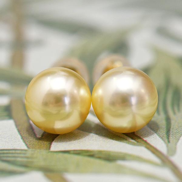 7.5-8mm アコヤ真珠 ピアス イヤリング ゴールド 無調色の画像