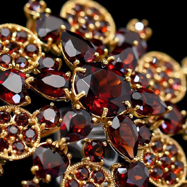 碌山 ガーネット 雪華 ブローチペンダント 碌山の真骨頂！ 美しい