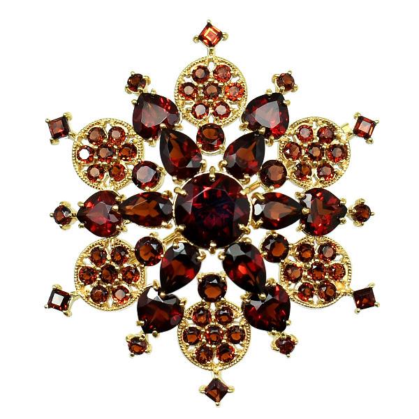 碌山 ガーネット 雪華 ブローチペンダント 碌山の真骨頂！ 美しい