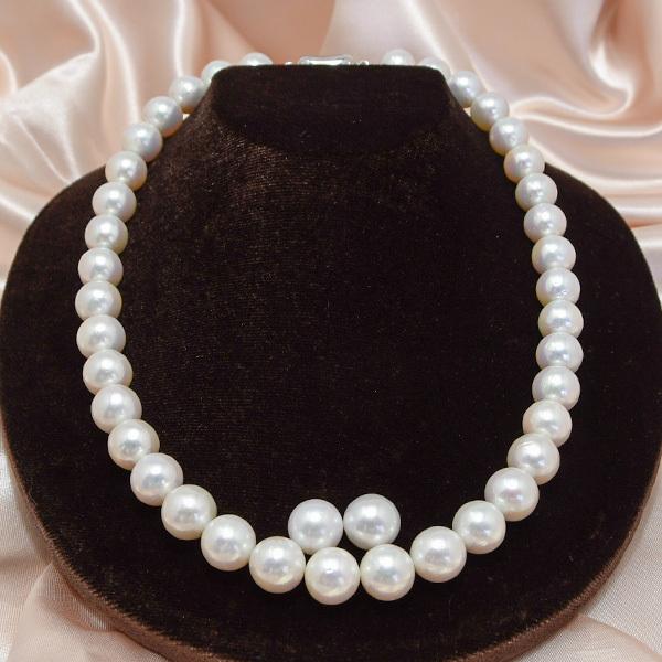 サイズアップ版】13mm てり特級 淡水真珠 ネックレス ピアス