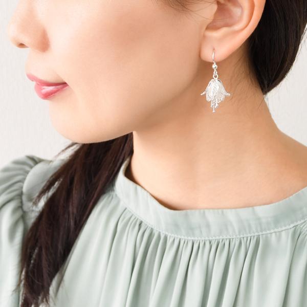 フィリグリー フラワー フックピアス イヤリング 美しい手仕事の繊細な