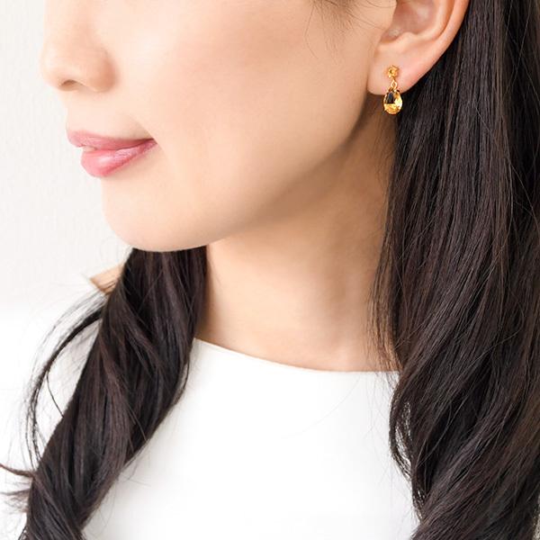 碌山 シトリン ピアス 黄金色にきらめく華やか天然石 RP 201E0097-1-CT